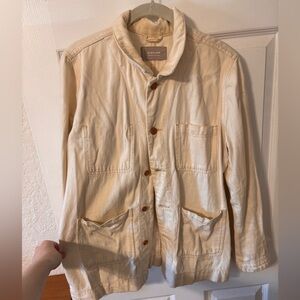 Everlane Cream Denim Chore Coat